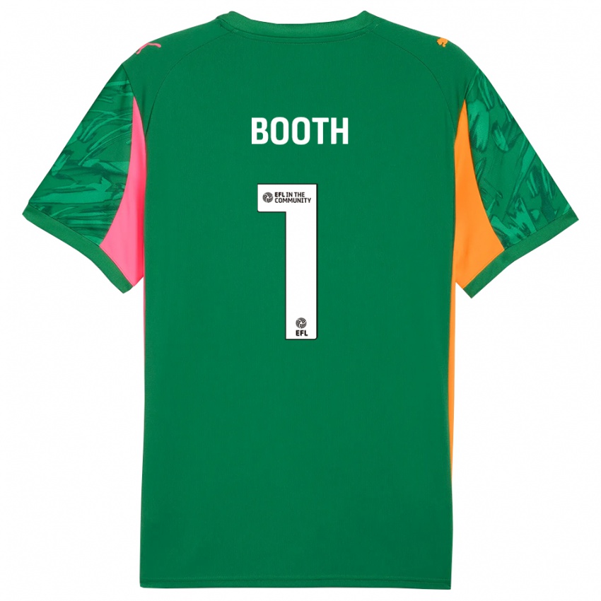 נשים Tom Booth #1 ירוק ורוד כתום חולצת שוער 2025/26 חולצה קצרה