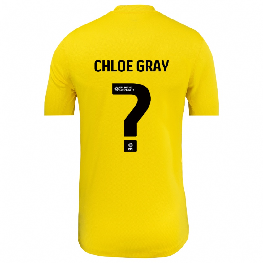 נשים Chloe Gray #0 שחור צהוב חולצת שוער 2025/26 חולצה קצרה