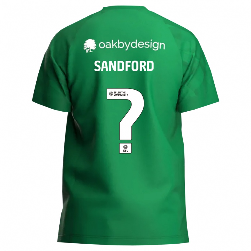 נשים Claudia Sandford #0 ירוק לבן חולצת שוער 2025/26 חולצה קצרה