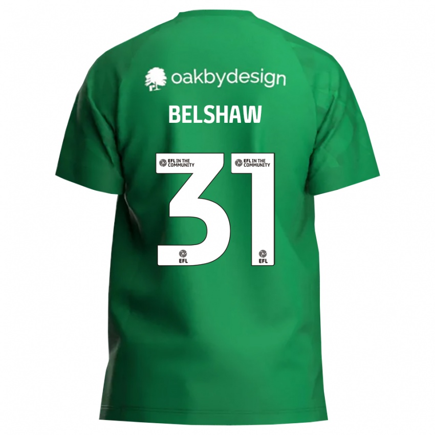 נשים ג'יימס בלשו #31 ירוק לבן חולצת שוער 2025/26 חולצה קצרה