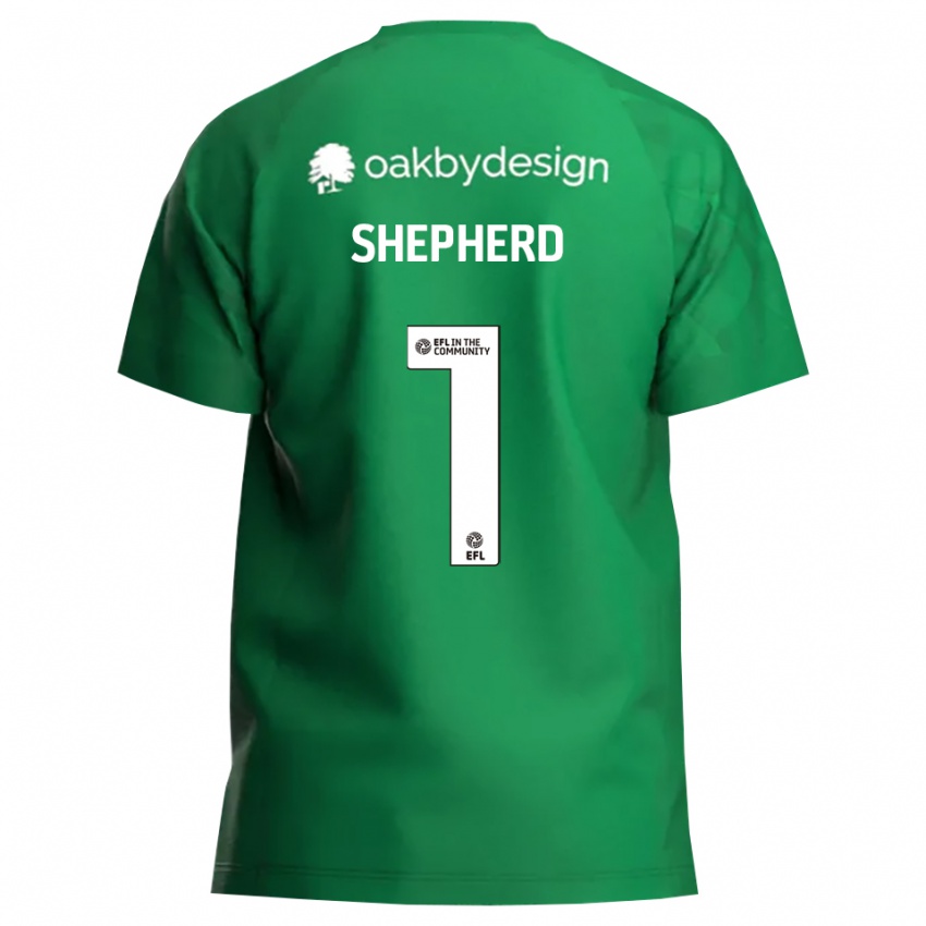 נשים Frankie Shepherd #1 ירוק לבן חולצת שוער 2025/26 חולצה קצרה