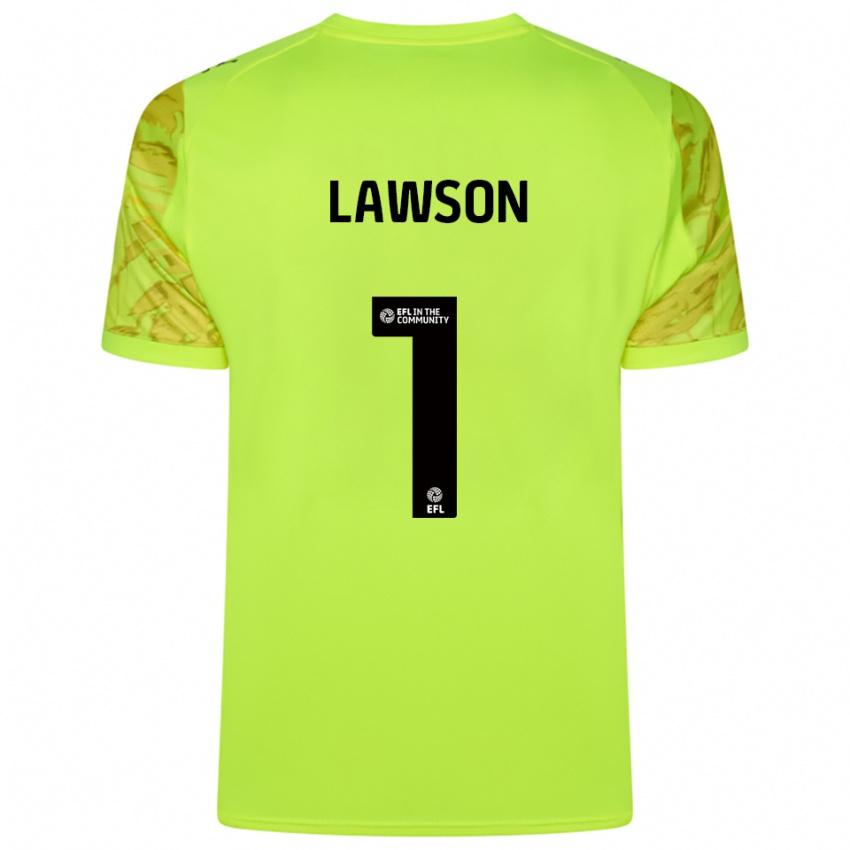 נשים Harvey Lawson #1 ירוק פלורסנט חולצת שוער 2025/26 חולצה קצרה