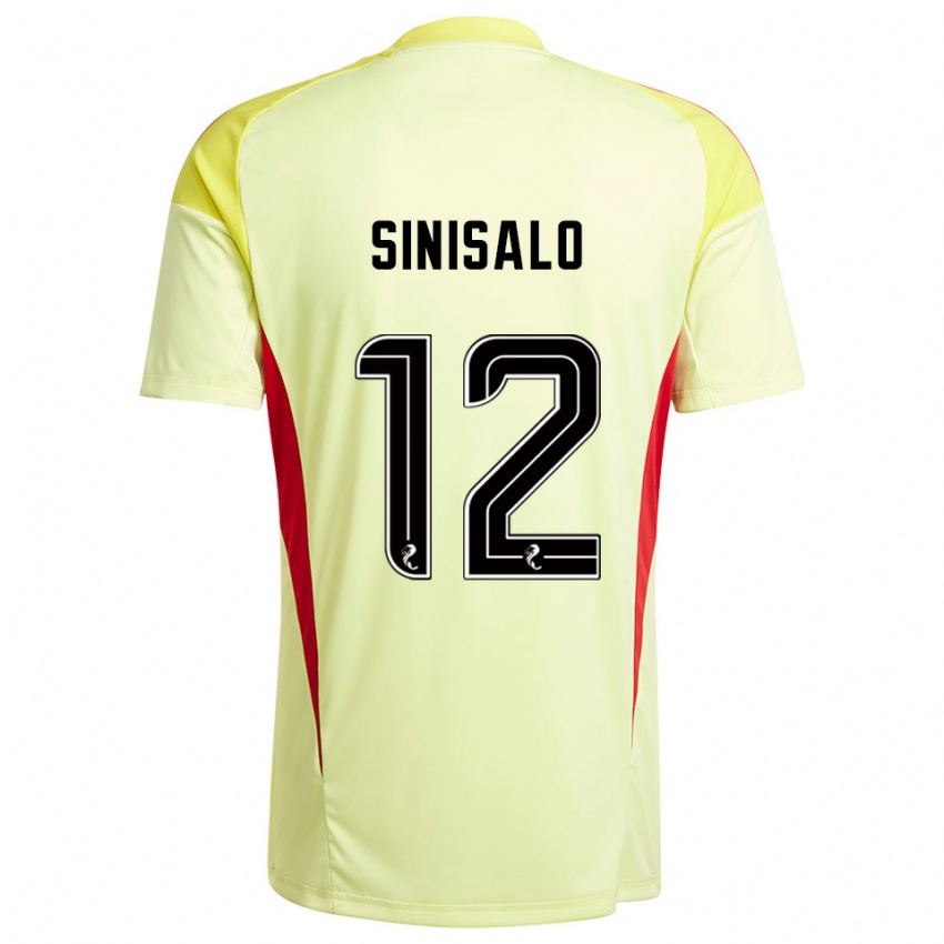 נשים ויליאמי סיניסאלו #12 אדום צהוב חולצת שוער 2025/26 חולצה קצרה