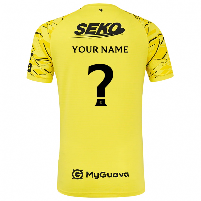 נשים גלאזגו ריינג'רס שחור צהוב חולצת שוער 2025/26 חולצה קצרה