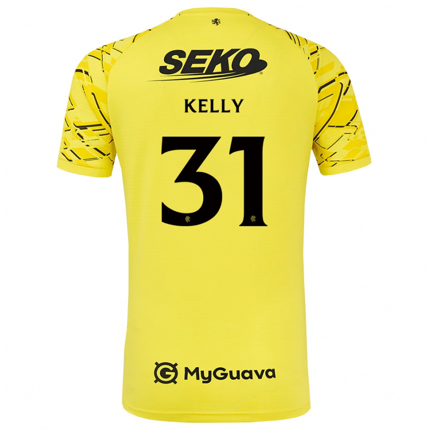 נשים ליאם קלי #31 שחור צהוב חולצת שוער 2025/26 חולצה קצרה