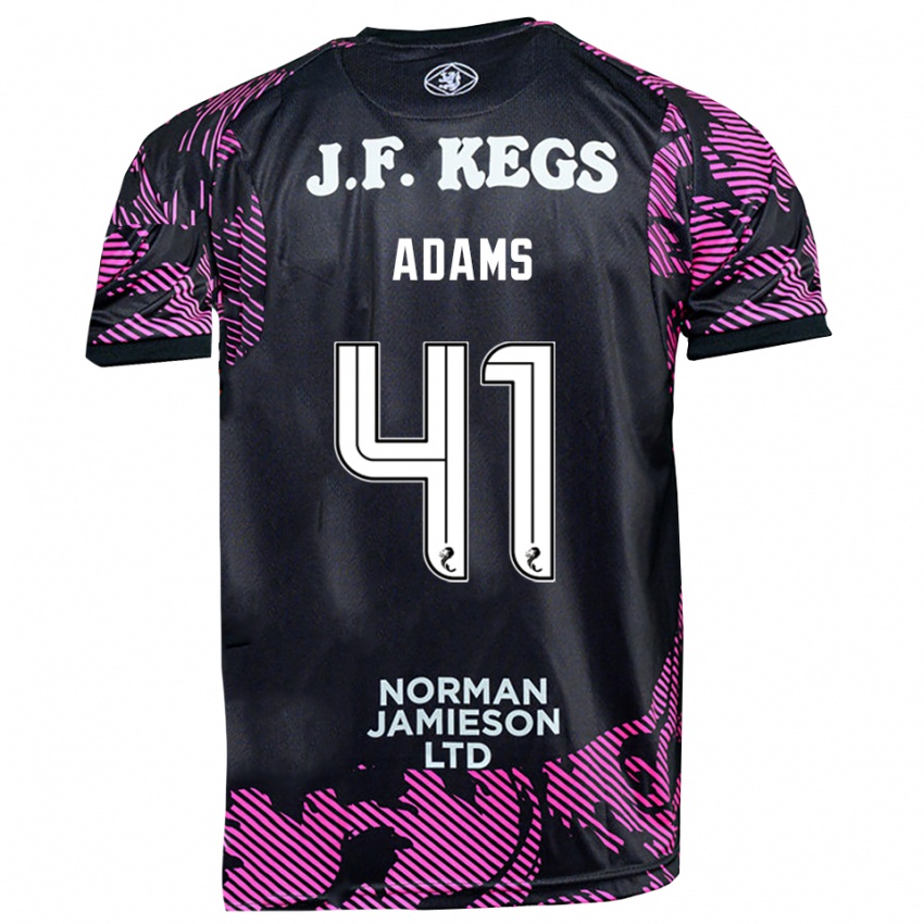 נשים רואיירי אדמס #41 שחור ורוד חולצת שוער 2025/26 חולצה קצרה