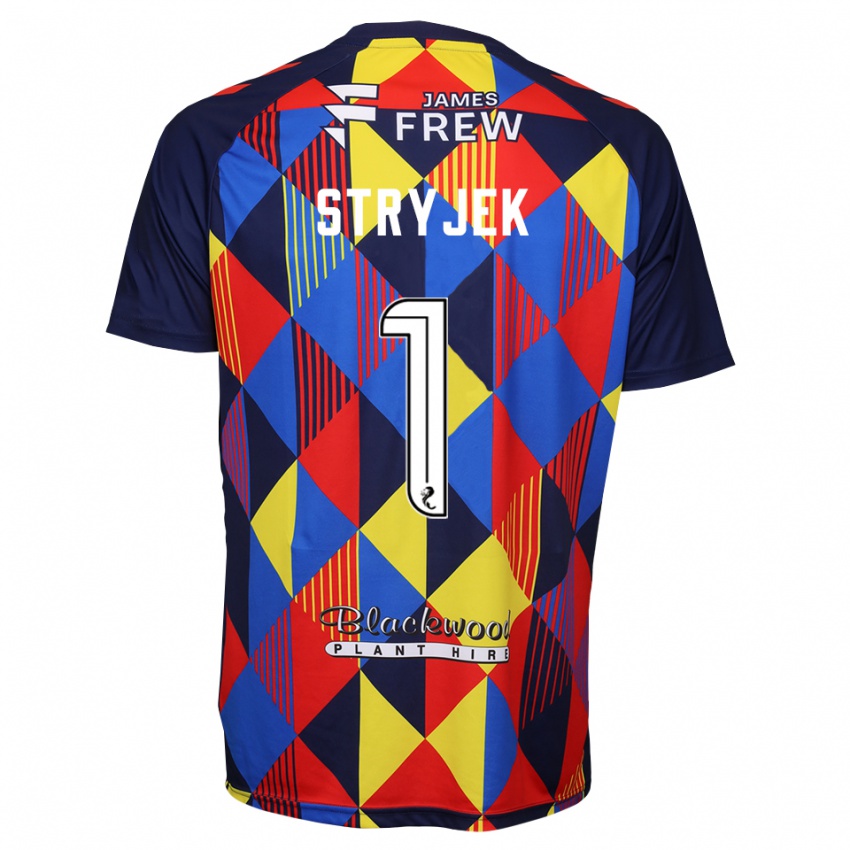 נשים מקס שטרייק #1 אדום כחול מלכותי חולצת שוער 2025/26 חולצה קצרה