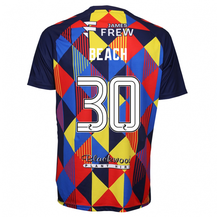 נשים אדי ביץ' #30 אדום כחול מלכותי חולצת שוער 2025/26 חולצה קצרה