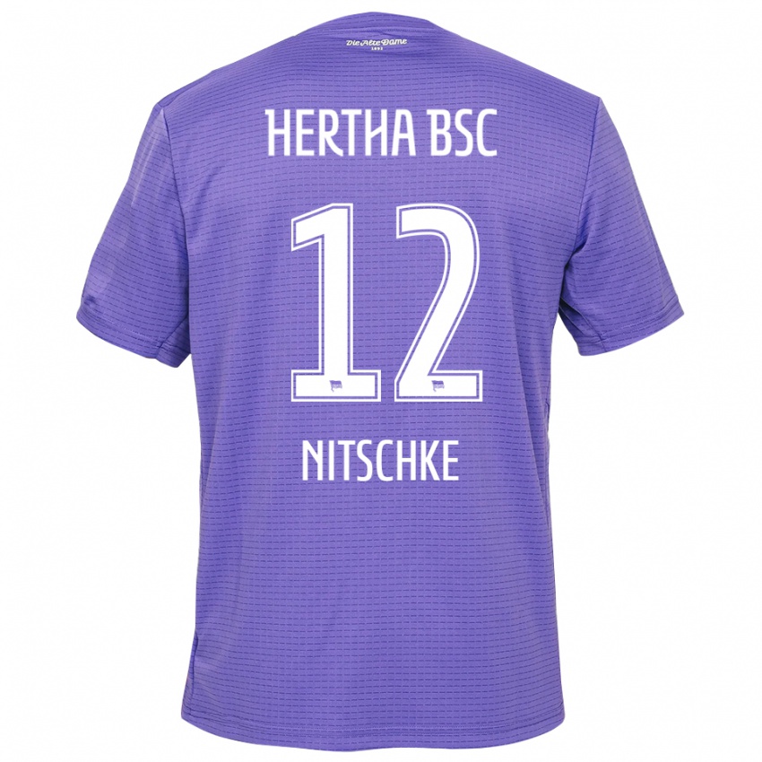 נשים Til Nitschke #12 סגול לבן חולצת שוער 2025/26 חולצה קצרה