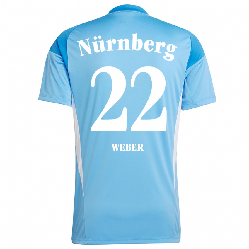 נשים Ruben Weber #22 תכלת לבן חולצת שוער 2025/26 חולצה קצרה