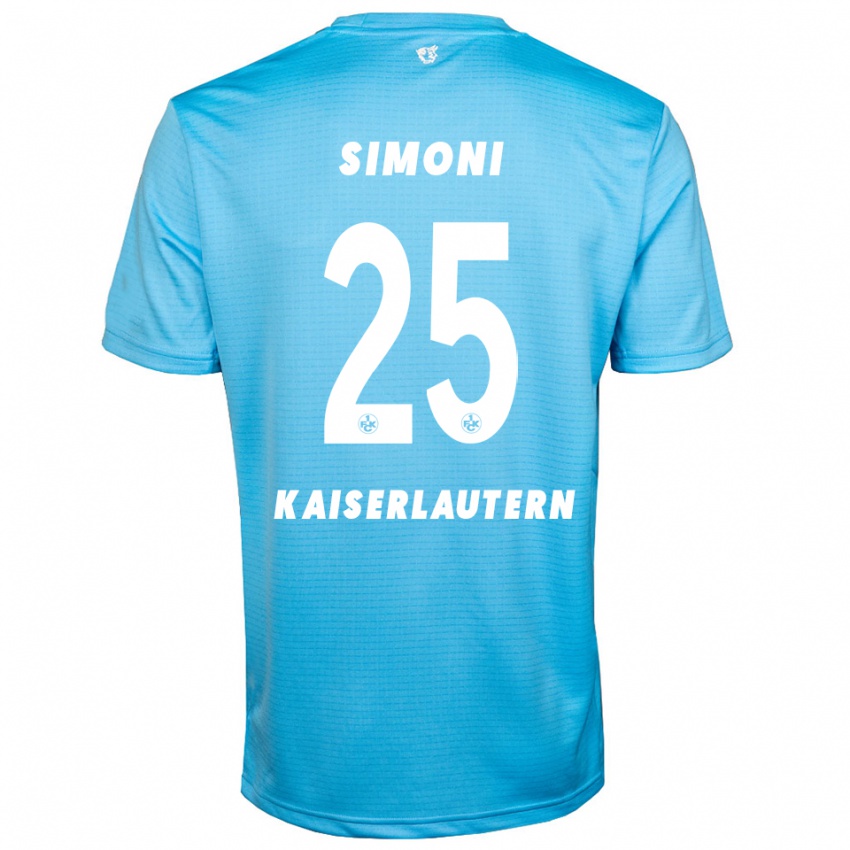 נשים סימון סימוני #25 תכלת לבן חולצת שוער 2025/26 חולצה קצרה