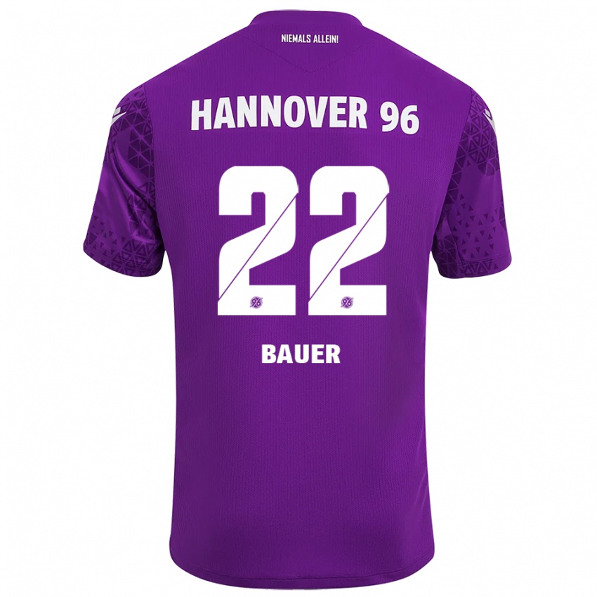 נשים Elias Bauer #22 סגול לבן חולצת שוער 2025/26 חולצה קצרה