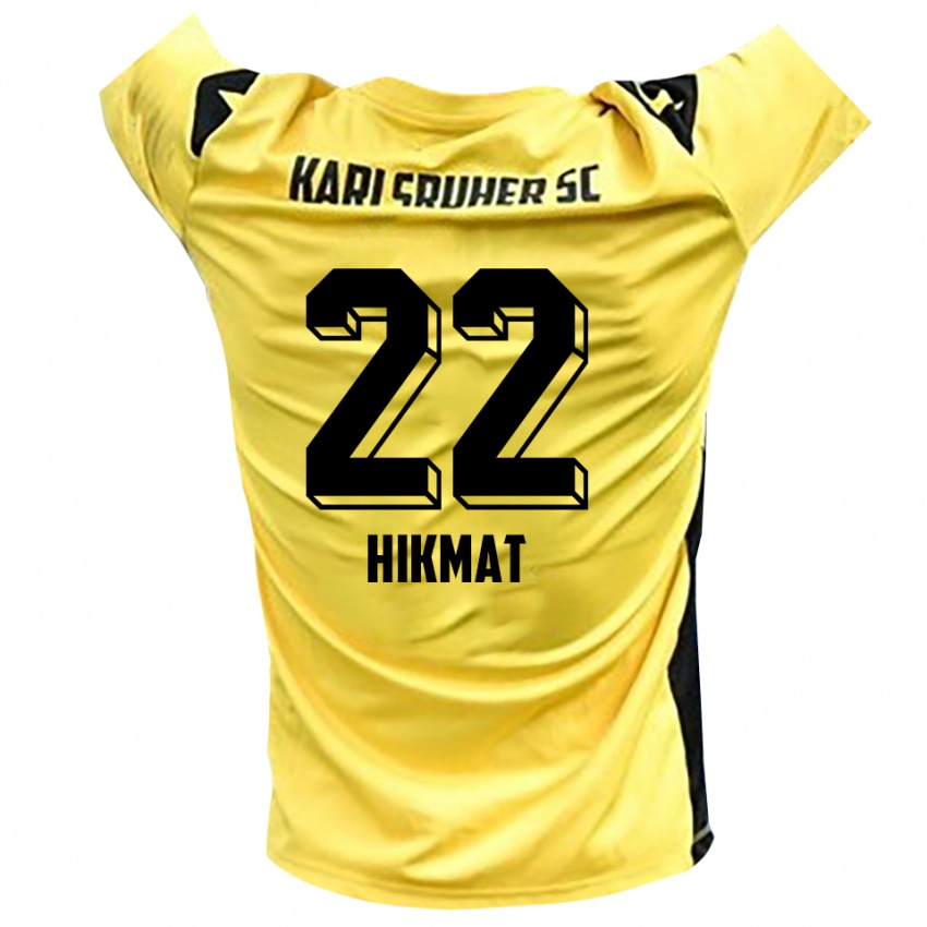 נשים סופיאן חיכמאת #22 צהוב שחור חולצת שוער 2025/26 חולצה קצרה