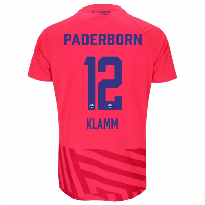 נשים Felix Klamm #12 אדום שחור חולצת שוער 2025/26 חולצה קצרה