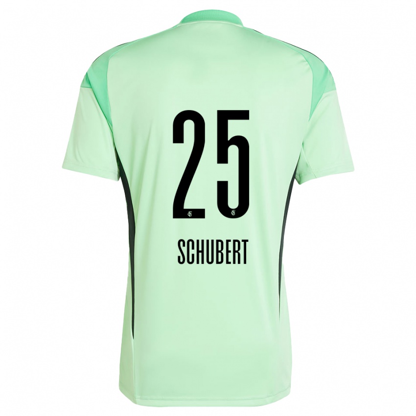 נשים Leonardo Schubert #25 ירוק בהיר שחור חולצת שוער 2025/26 חולצה קצרה