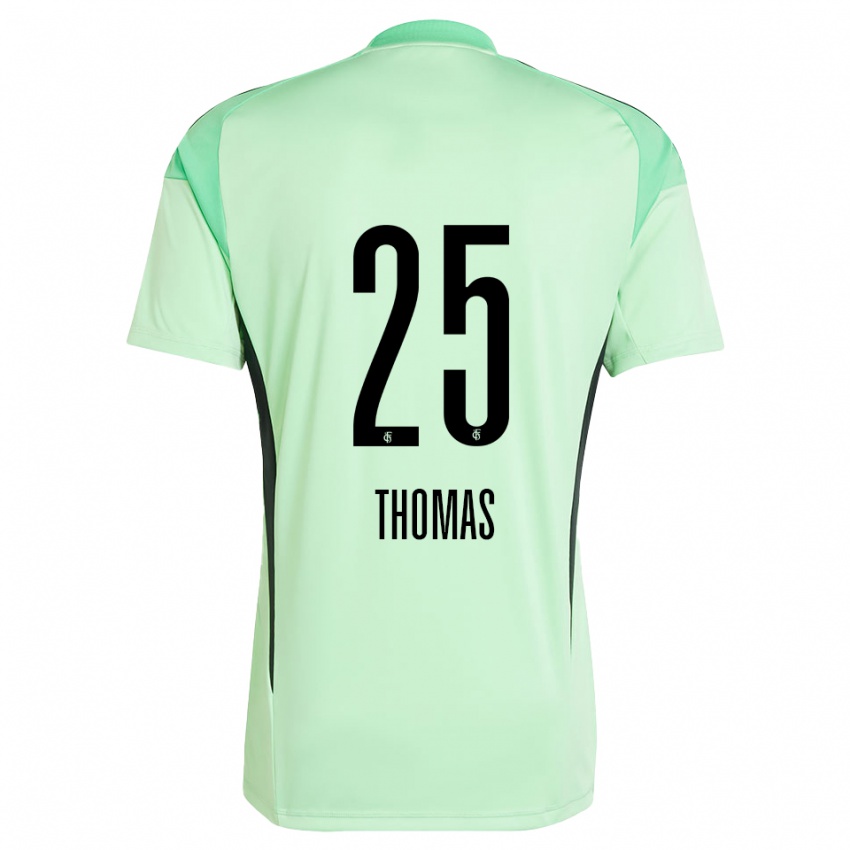 נשים Jakob Thomas #25 ירוק בהיר שחור חולצת שוער 2025/26 חולצה קצרה