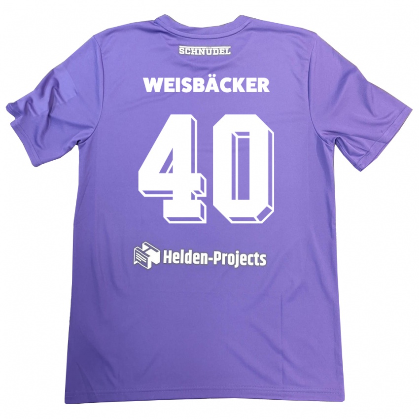 נשים מקסימיליאן וייסבקר #40 סגול לבן חולצת שוער 2025/26 חולצה קצרה