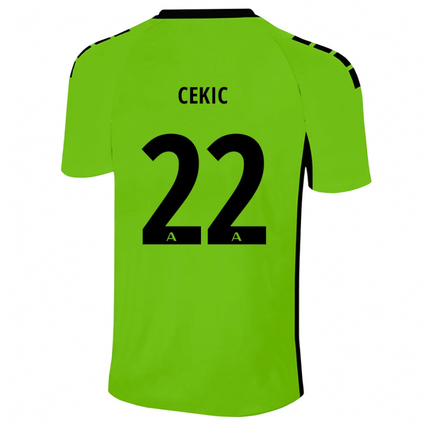 נשים עדנאן צ'יקיץ' #22 ירוק דשא שחור חולצת שוער 2025/26 חולצה קצרה