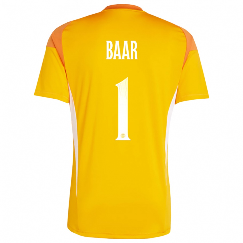 נשים Alina Baar #1 כתום לבן חולצת שוער 2025/26 חולצה קצרה