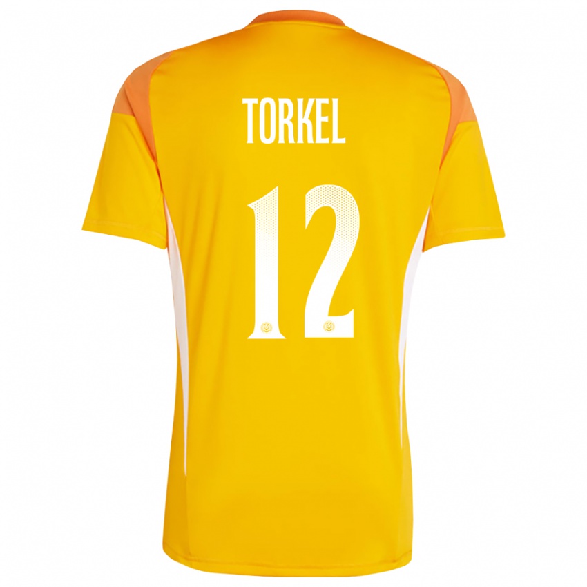 נשים הנרי טורקל #12 כתום לבן חולצת שוער 2025/26 חולצה קצרה