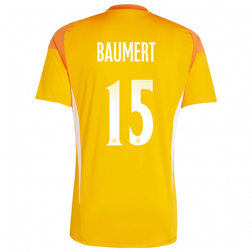 נשים מוריץ באומרט #15 כתום לבן חולצת שוער 2025/26 חולצה קצרה