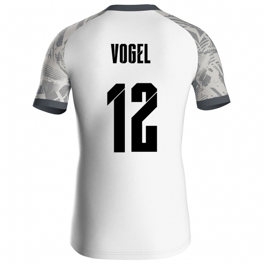 נשים Colin Vogel #12 אפור לבן חולצת שוער 2025/26 חולצה קצרה