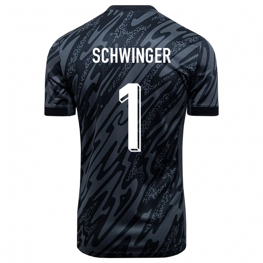 נשים Holm Schwinger #1 שחור אפור חולצת שוער 2025/26 חולצה קצרה