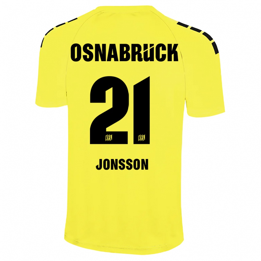 נשים לוקאס יונסון #21 צהוב שחור חולצת שוער 2025/26 חולצה קצרה