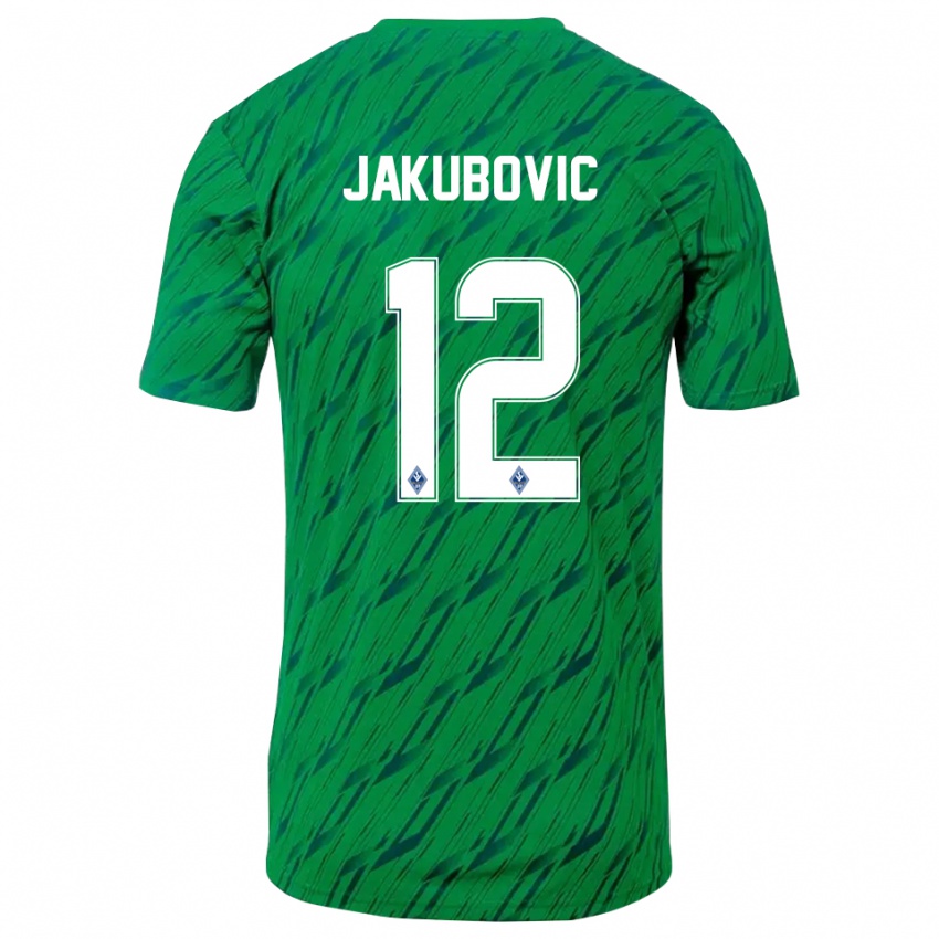 נשים Harun Jakubovic #12 ירוק לבן חולצת שוער 2025/26 חולצה קצרה