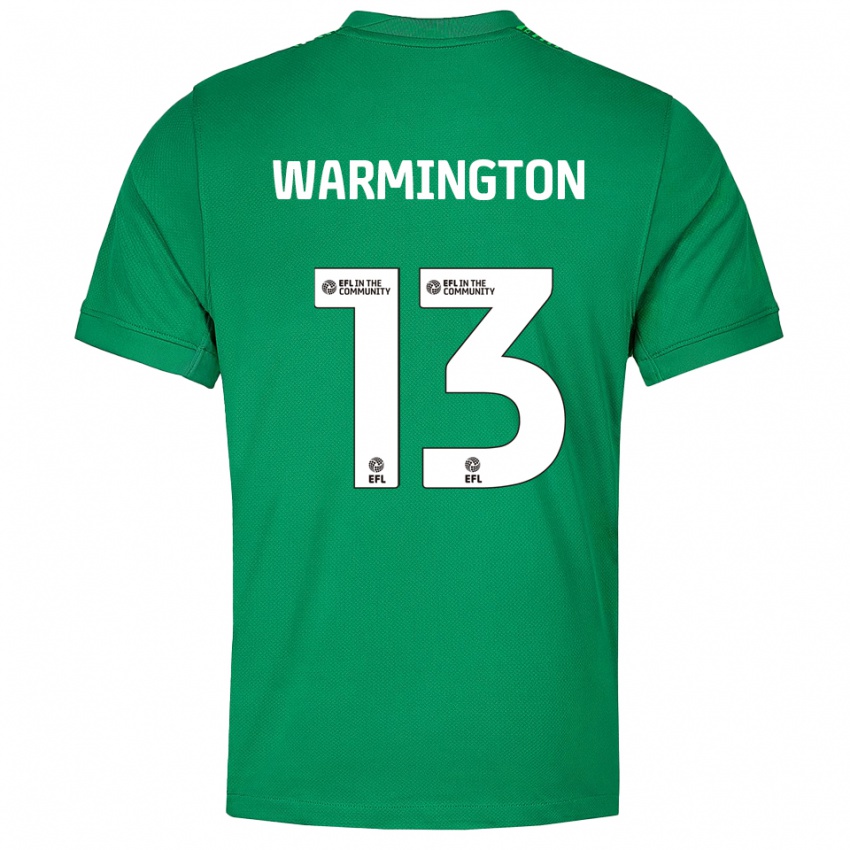 נשים טייריס וורמינגטון #13 ירוק לבן חולצת שוער 2025/26 חולצה קצרה