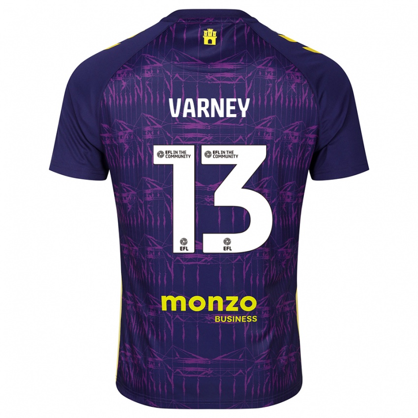 נשים Oscar Varney #13 סגול צהוב חולצת שוער 2025/26 חולצה קצרה