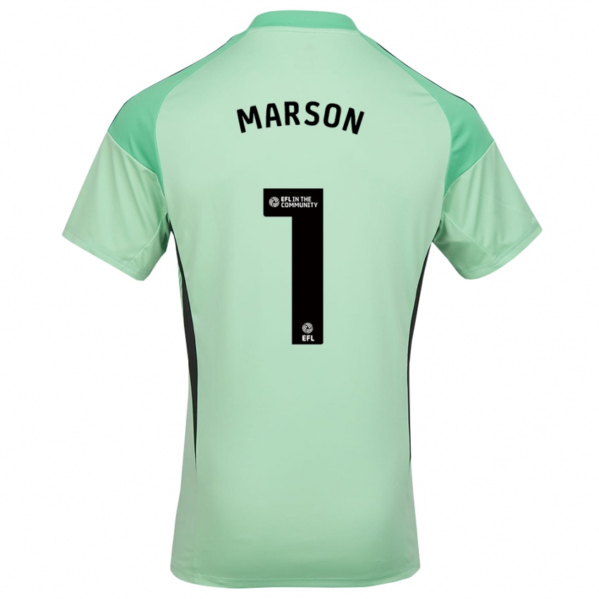 נשים פרדי מרסון #1 ירוק בהיר שחור חולצת שוער 2025/26 חולצה קצרה