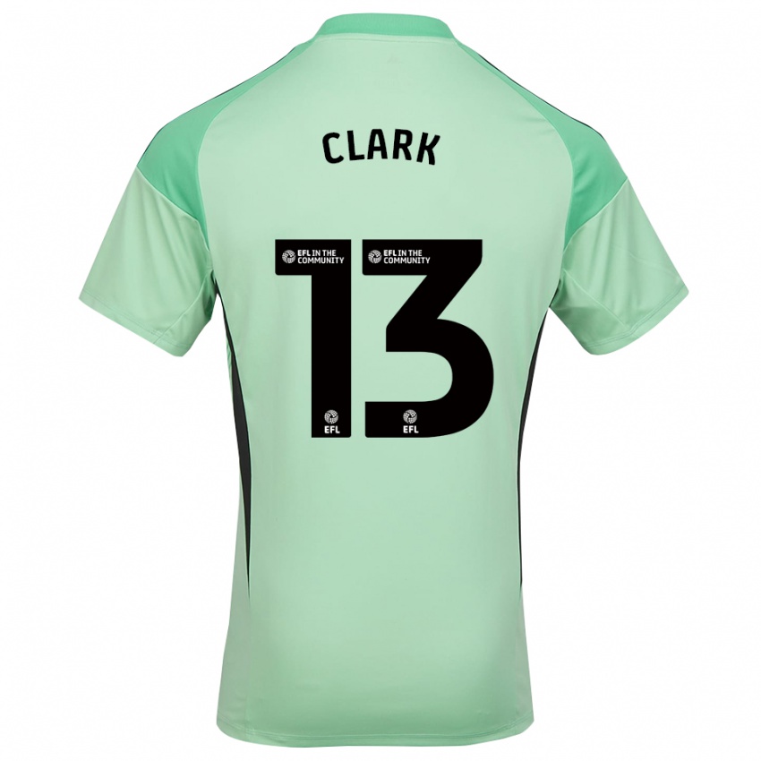 נשים אוליביה קלארק #13 ירוק בהיר שחור חולצת שוער 2025/26 חולצה קצרה