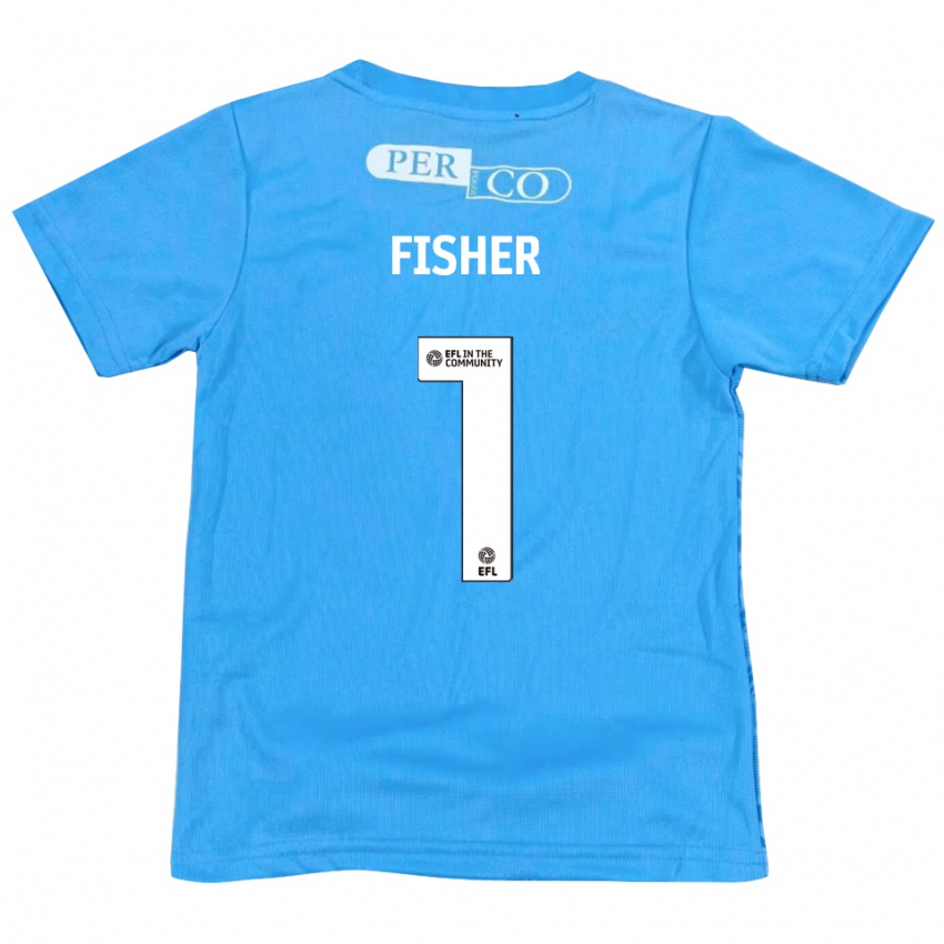 נשים ניית׳ן פישר #1 כחול לבן חולצת שוער 2025/26 חולצה קצרה