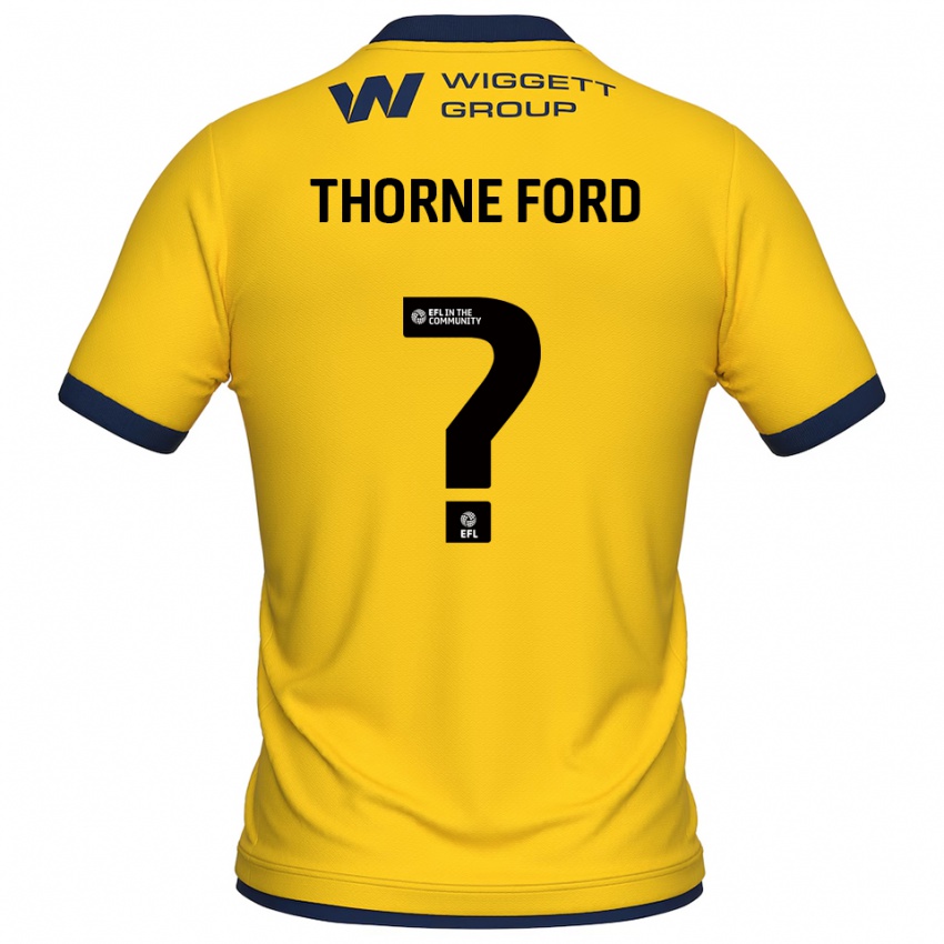 נשים Evie Thorne Ford #0 צהוב שחור חולצת שוער 2025/26 חולצה קצרה