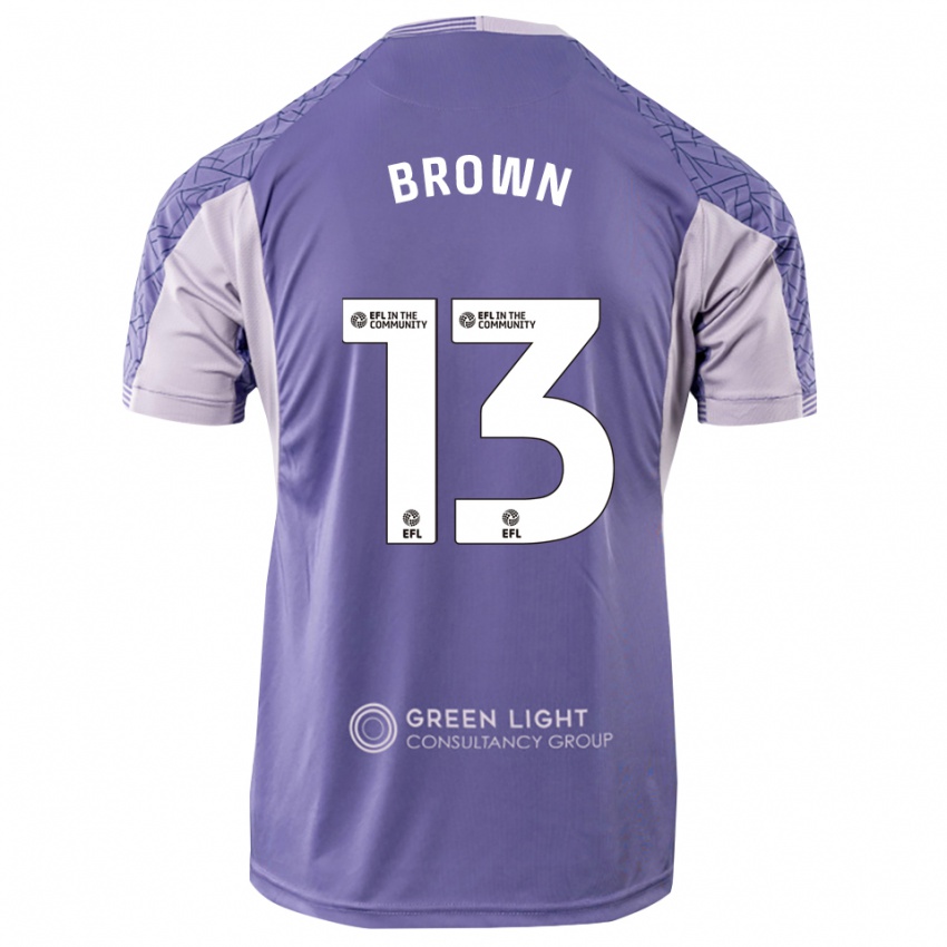 נשים Mason Brown #13 סגול בהיר חולצת שוער 2025/26 חולצה קצרה