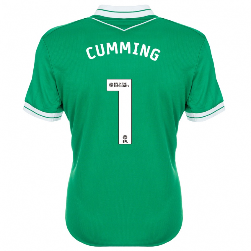 נשים ג'יימי קאמינג #1 ירוק לבן חולצת שוער 2025/26 חולצה קצרה