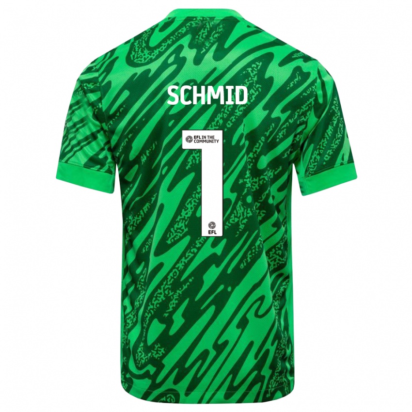 נשים ניקולאס שמיד #1 ירוק יער חולצת שוער 2025/26 חולצה קצרה