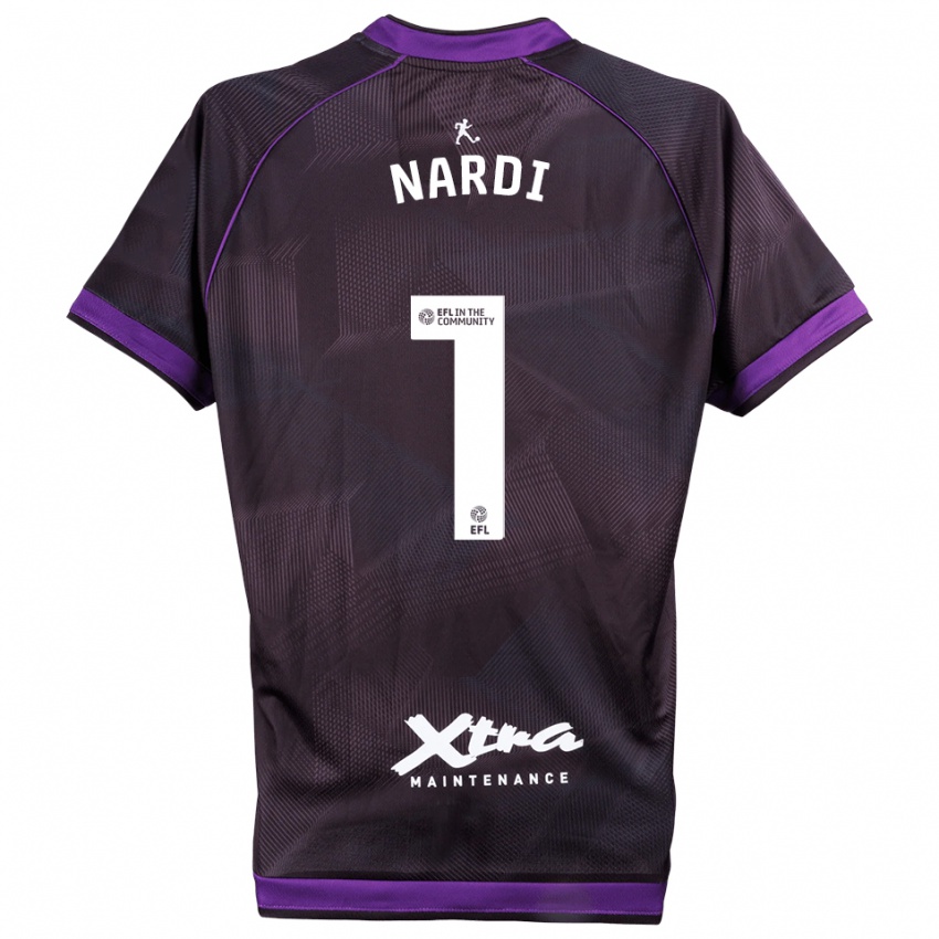 נשים פול נארדי #1 סגול לבן חולצת שוער 2025/26 חולצה קצרה