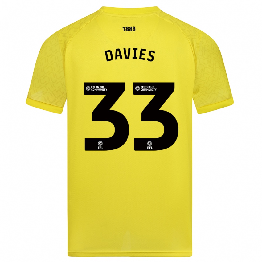 נשים בת׳אן דייוויס #33 שחור צהוב חולצת שוער 2025/26 חולצה קצרה