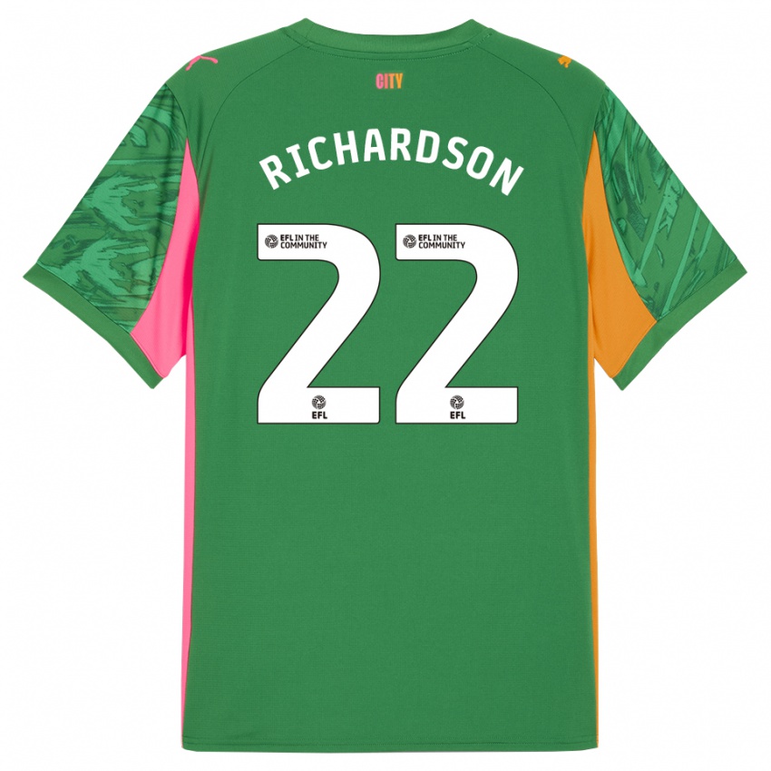 נשים פראן סטנסון #22 ירוק כתום חולצת שוער 2025/26 חולצה קצרה