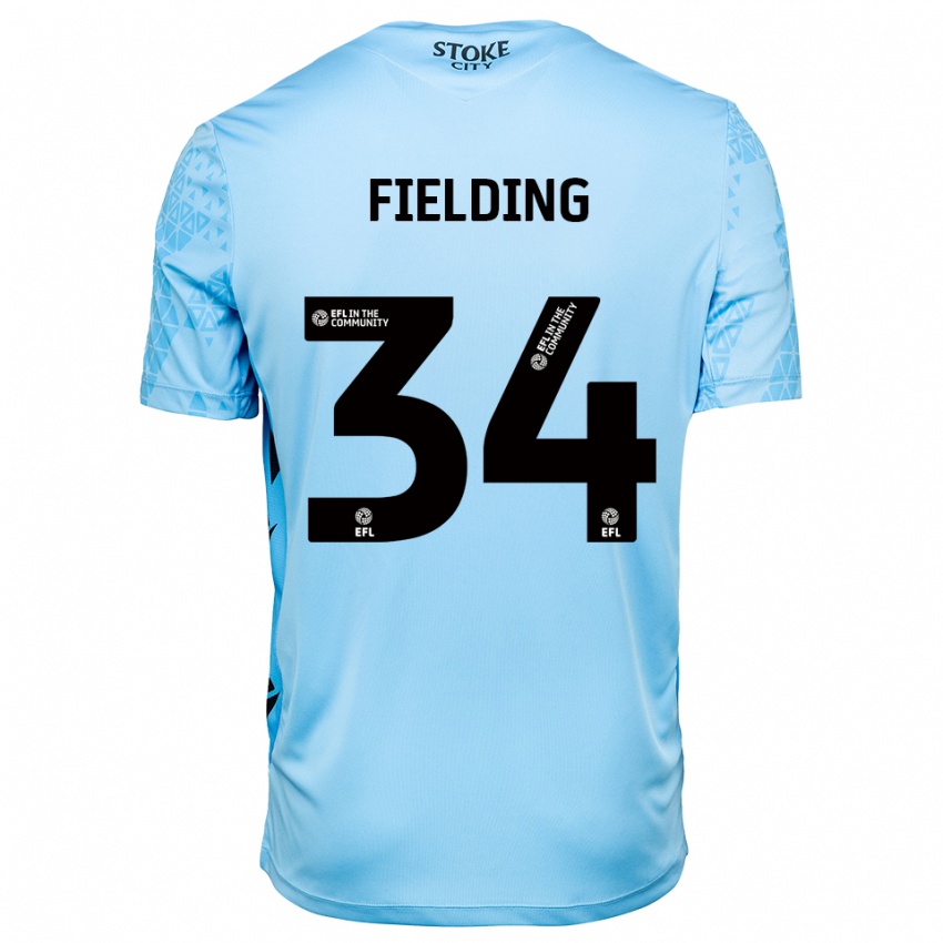 נשים פרנק פילדינג #34 תכלת שחור חולצת שוער 2025/26 חולצה קצרה