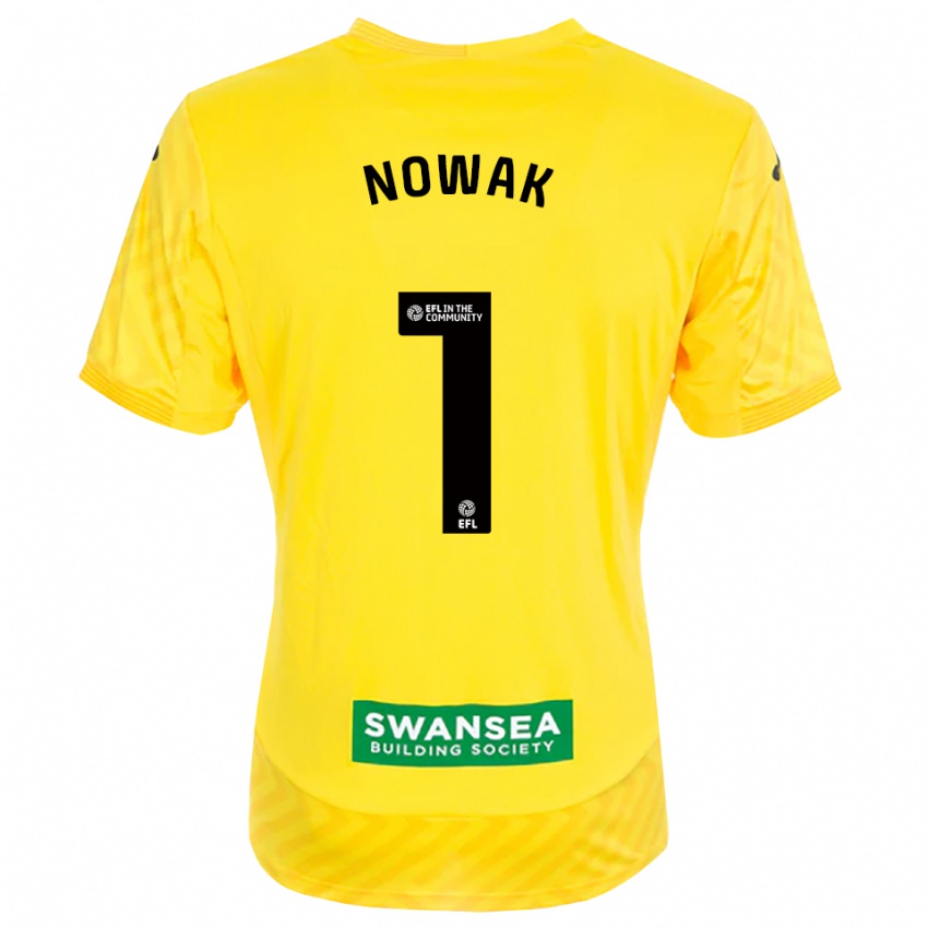 נשים יעקב נובאק #1 צהוב שחור חולצת שוער 2025/26 חולצה קצרה