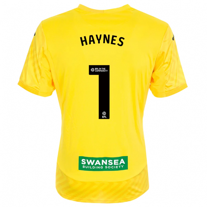 נשים Charlie Haynes #1 צהוב שחור חולצת שוער 2025/26 חולצה קצרה