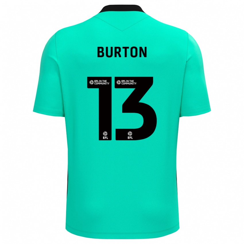 נשים קאלום ברטון #13 טורקיז בינוני חולצת שוער 2025/26 חולצה קצרה