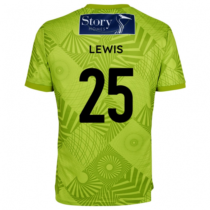 נשים Harry Lewis #25 ירוק צהוב חולצת שוער 2025/26 חולצה קצרה