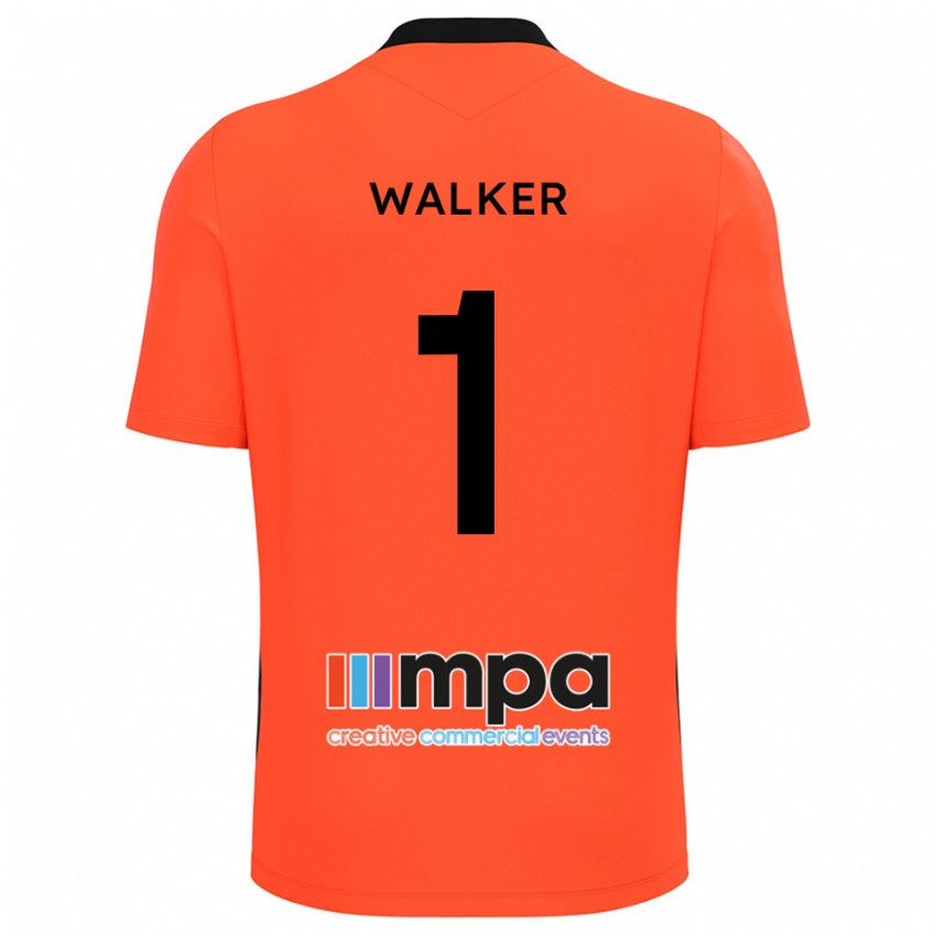 נשים לורי ווקר #1 כתום שחור חולצת שוער 2025/26 חולצה קצרה