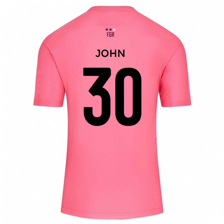 נשים Dylan John #30 ורוד פריחת הדובדבן חולצת שוער 2025/26 חולצה קצרה