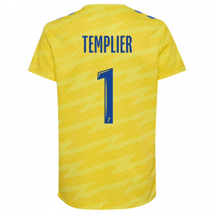 נשים אמה טמפלייה #1 כחול צהוב חולצת שוער 2025/26 חולצה קצרה