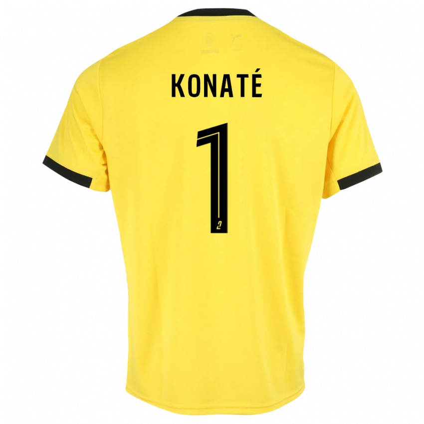 נשים הילל קונאטה #1 שחור צהוב חולצת שוער 2025/26 חולצה קצרה